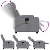 vidaXL Massage Recliner Chair Light grey 100% polyester, metal, plywood