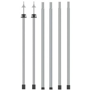 vidaXL Telescopic Tarp Poles with Length of 40.2 - 102.4 " 2 pcs Aluminum
