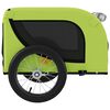 vidaXL Pet Bike Trailer Green and Black Oxford Fabric, Iron, PVC Medium