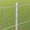 vidaXL Fence with Post Silver 3.94 x 82.02 ft Steel