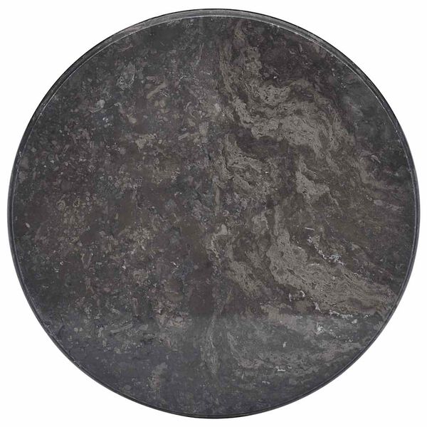 vidaXL Table Top Black Marble &Oslash;19.7x1.0 in Durable Table Top Round