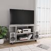 vidaXL TV Cabinet Concrete Grey Engineered Wood 31.5 x 15.7 x 17.7 in