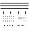 vidaXL Sliding Cabinet Door Kit 96.1 " Carbon Steel
