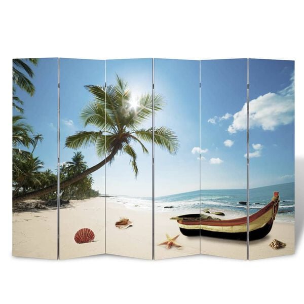 vidaXL Folding Room Divider 85.4"x66.9" Beach