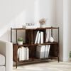 vidaXL Bookcase Smoked oak Engineered wood, powder-coated steel