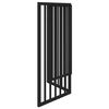 vidaXL Dog Gate Foldable 3 Panels Black 59.1 " Poplar Wood