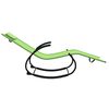 vidaXL Rocking Sun Loungers 2 pcs Green Steel and Textilene