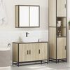 vidaXL Bathroom Furniture Set Sonoma oak Engineered wood, metal Standard
