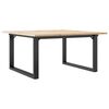 vidaXL Coffee Table O-Frame 35.4"x35.4"x17.7" Solid Wood Pine and Steel