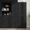 vidaXL Highboard Black 17.7"x16.7"x72.8" Engineered Wood