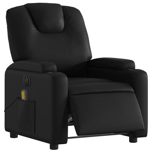 vidaXL Electric Massage Recliner Chair Black Faux leather, metal, plywood