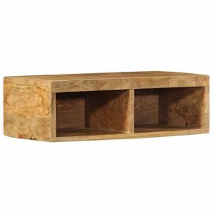 vidaXL Wall-mounted TV Cabinet Rough Mango Wood Brown Solid Rough Mango Wood