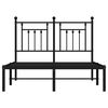 vidaXL Bed Frame Black Powder-Coated Steel Full Bed Frame Rectangular
