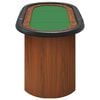 vidaXL Poker Table Green Engineered wood Medium Cup Holders