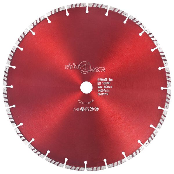 vidaXL Diamond Cutting Disc with Turbo Steel 13.78 "