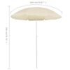 vidaXL Garden Parasol Sand Polyester, Steel UV-resistant materials