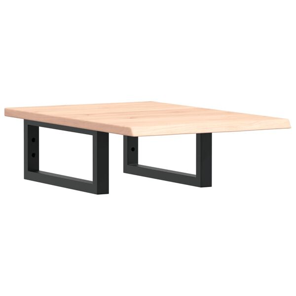 vidaXL Basin Shelf Wall Mounted Steel and Solid Wood Oak