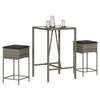 vidaXL Garden Bar Set Grey, Dark Grey, Black