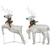 vidaXL Christmas Reindeer Set of 6 Gold Mesh, Metal Medium