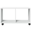 vidaXL Rolling cabinet White Engineered wood 28.3 x 13.0 x 16.7 in