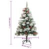 vidaXL Artificial Hinged Christmas Tree 150 LEDs & Ball Set 47.2"