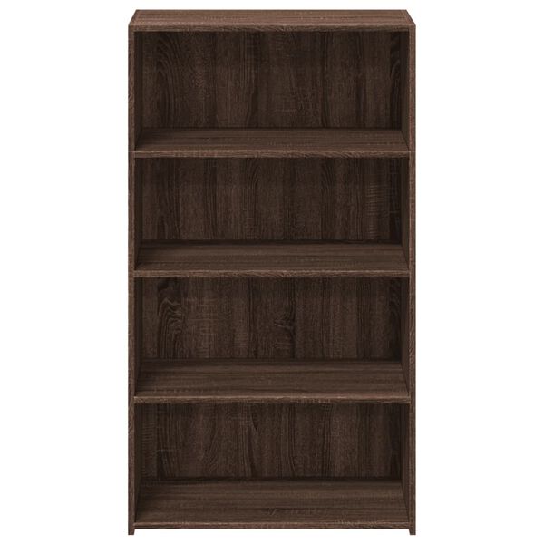 vidaXL Highboard Brown Oak Engineered wood 27.6 x 16.1 x 48.8 in Storage