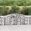 vidaXL Gabion Basket Set of 8 Silver Galvanized iron Large