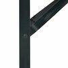 vidaXL Beer Table Leg 2 pcs Black 15.35 x 1.18 x 29.53 in