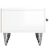vidaXL TV Cabinet High gloss white Engineered wood, iron Large