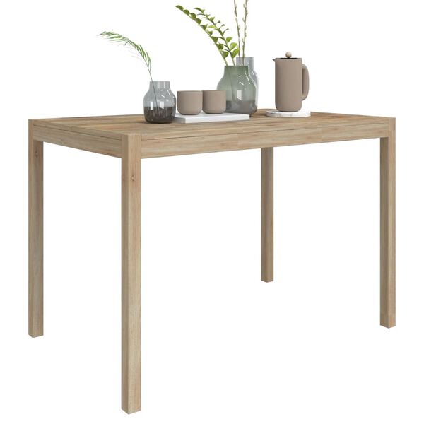 vidaXL Dining Table Natural Wood Solid Acacia Wood 43.3x27.6x29.5 in