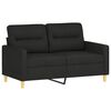 vidaXL 2-seater Sofa Black Polyester Two Seater Removable Covers