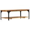 vidaXL Coffee Table Multicolour Solid reclaimed wood and powder-coated steel
