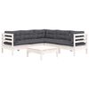 vidaXL Garden Lounge Set White and Anthracite