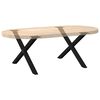 vidaXL Coffee Table Leg Set of 2 Black Powder-coated steel Medium