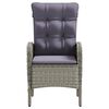 vidaXL Garden Dining Set Grey PE rattan 78.7 x 39.4 x 29.1 in Ergonomic