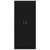 vidaXL Wardrobe Black Engineered wood Compact Wardrobe Rectangular