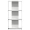 vidaXL Bookcase White Engineered Wood Medium Bookcase Rectangular
