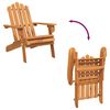 vidaXL Garden Chair Set of 2 Natural Solid Acacia wood Medium Foldable