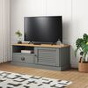 vidaXL TV Cabinet Grey Solid pine wood, engineered wood, metal Medium