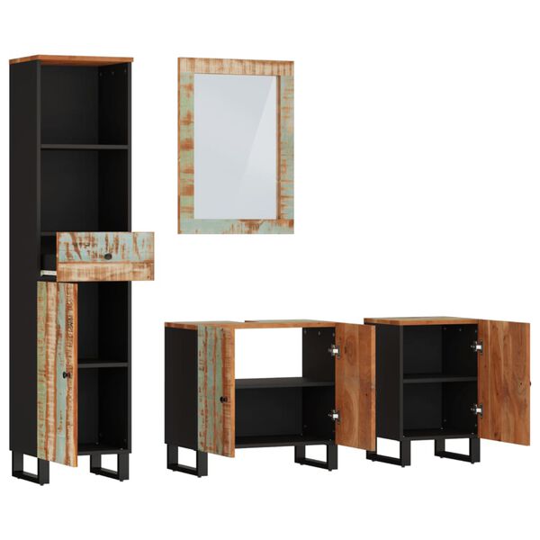 vidaXL Bathroom Furniture Set Mixed color finish Solid reclaimed wood