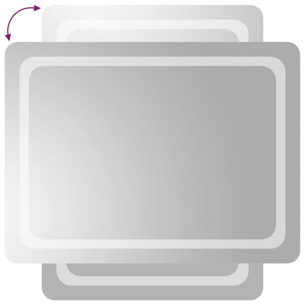 vidaXL LED Bathroom Mirror 23.6"x31.5"