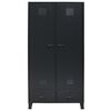 vidaXL Wardrobe Black Sheet Metal 35.4x15.7x70.9 in Wardrobe