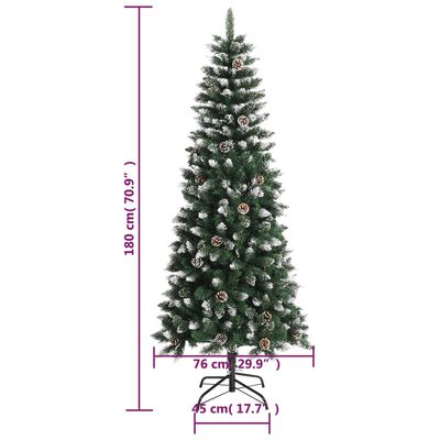 vidaXL Artificial Christmas Tree with Stand Green 70.9" PVC