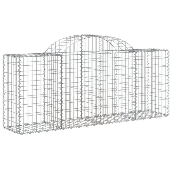 vidaXL Gabion Basket Set of 14 Silver Galvanized Iron