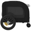 vidaXL Pet Bike Trailer Grey and Black 49.21 x 20.87 x 21.26 in