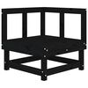vidaXL Corner Sofa Black Solid pine wood, Oxford fabric, PP cotton