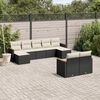 vidaXL Garden Sofa Set Black, Cream White
