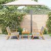 vidaXL Garden Chairs with Table 3 pcs Black 35.4" x 17.7" x 15.7