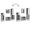 vidaXL Bathroom Furniture Set Grey Sonoma