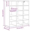 vidaXL Shoe Cabinet with Shelf Sonoma Oak 30.51 x 11.81 x 32.87 in